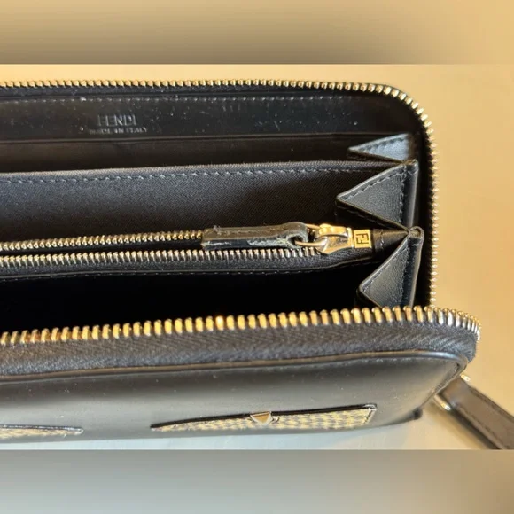 FENDI Monster w. Python Zip Around Long Wallet - Picture 3 of 9